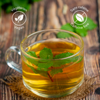 Elderflower and mint herbal tea 
