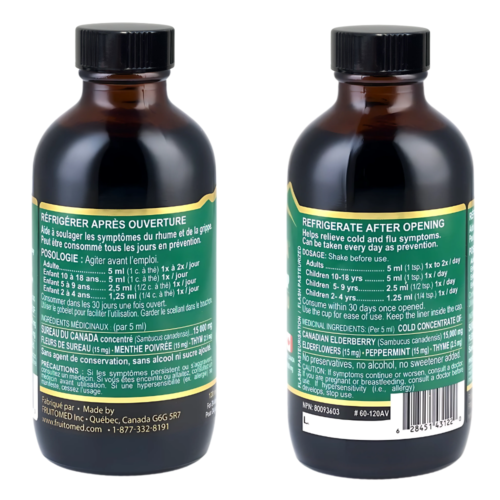 sirop pour la grippe aux baies de sureau